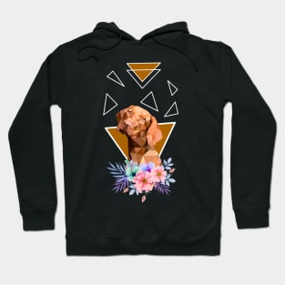 Dog with flowers Hoodie